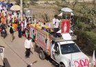 विशाल सत्संग को लेकर हिंडौन में संत रामपालजी महाराज के सानिध्य में निकाली शोभायात्रा