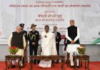 राष्ट्रपति द्रौपदी मुर्मु ने राजभवन, जयपुर में संविधान उद्यान, मयूर स्तंभ, राष्ट्रीय ध्वज पोस्‍ट का उदघाटन किया