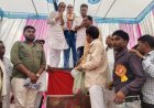 पीडब्ल्यूडी मंत्री जाटव ने डॉ भीमराव अंबेडकर प्रतिमा का किया अनावरण