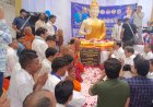 ढिंढोरा में बसपा के आकाश आनंद ने किया भगवान तथागत गौतम बुद्ध की मूर्ति का अनावरण