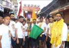 खाटूश्यामजी के लिए डाक निशान यात्रा को रविन्द्र मीना ने दिखाई हरी झंडी