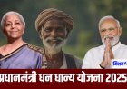 Budget 2025: किसानों के लिए पीएम धन धान्य कृषि योजना का ऐलान, 100 जिलों को मिलेगा लाभ