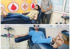 युवा शक्ति ने रक्तदान करके निभाया इंसानियत का फर्ज, दो युवकों ने दिया रक्त