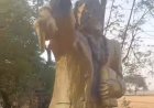 झांसी के करगुआं गांव में बाबा साहेब आंबेडकर की प्रतिमा क्षतिग्रस्त, लोगों में आक्रोश