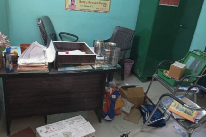 अंग्रेजी माध्यम प्राथमिक विद्यालय में चोरों ने दिया वारदात को अंजाम