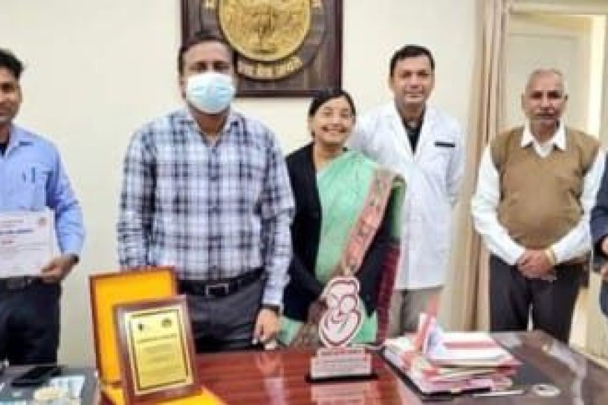 डी.ई.आई.सी. सेंटर दमोह को सर्वश्रेष्ठ सेवा संचालन के लिए राज्य स्तर पर किया गया सम्मानित