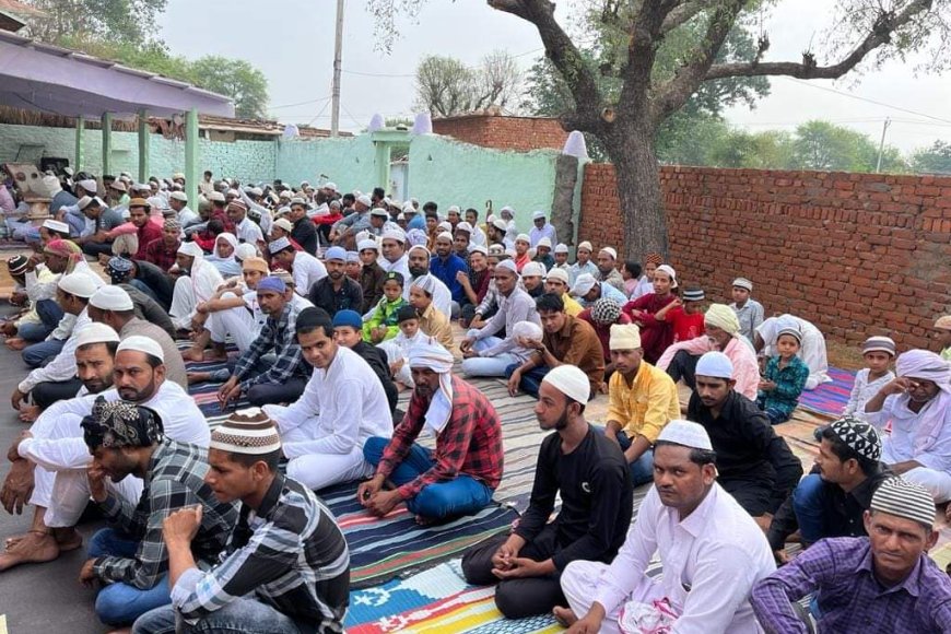 हाडौली की ईदगाह में सैकड़ों लोगों ने अदा की ईद उल अजहा की नमाज, मांगी अमन चैन की दुआ