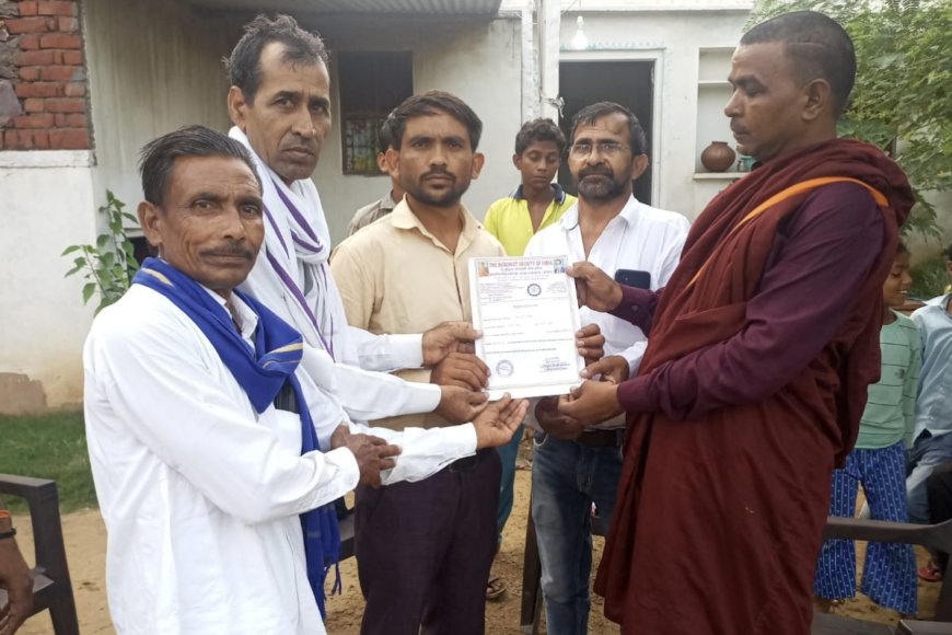 द बुद्धिस्ट सोसायटी ऑफ इंडिया, भारतीय बौद्ध महासभा की मीटिंग हिंडौन के राजापुरा में आयोजित