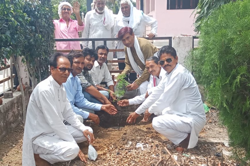सूरौठ में आदिवासी दिवस पर संगोष्ठी आयोजित, मंदिर परिसर में किया पौधरोपण