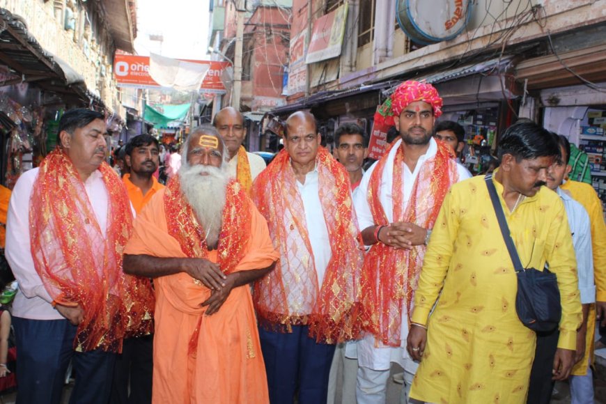 Karauli: गुमानो माता की आरती कर रविन्द्र मीना ने पदयात्रियों को किया रवाना