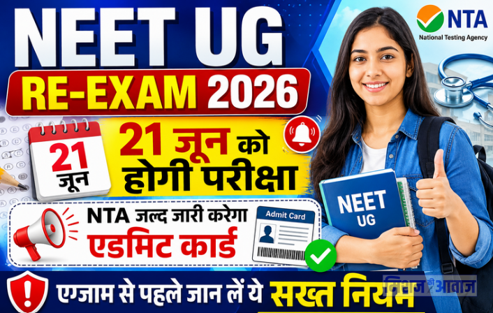 NEET UG Re-Exam 2026: 21 जून को होगी परीक्षा, NTA जल्द जारी करेगा एडमिट कार्ड; एग्जाम से पहले जान लें ये सख्त नियम