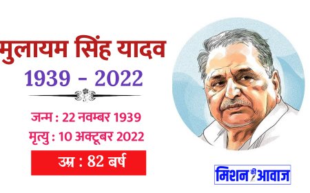 Death : मुलायम सिंह यादव का 82 बर्ष की उम्र में निधन , सोमवार सुबह मेंदांता में ली अंतिम सांस