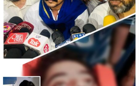 वानिया सेख के परिजन से मिलने पहुंचें भीम आर्मी प्रमुख चंद्रशेखर आजाद