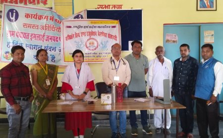 स्वयंसेवी संस्था परिवर्तन हेल्थ एजुकेशन वेलफेयर सोसाइटी के द्वारा इमलाई में नि:शुल्क चिकित्सा शिविर संपन्न