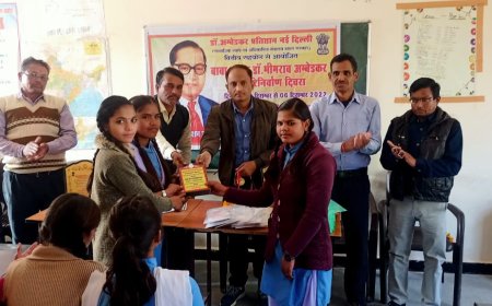 डॉ अंबेडकर की पुण्यतिथि कार्यक्रम के अंतर्गत निबंधलेखन, भाषण, रंगोली प्रतियोगिताओ के साथ संगोष्ठी एवं शपथ का आयोजन