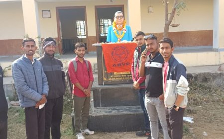 एबीवीपी के कार्यकर्ताओं ने मनाई डॉ भीमराव अम्बेडकर की पुण्यतिथि