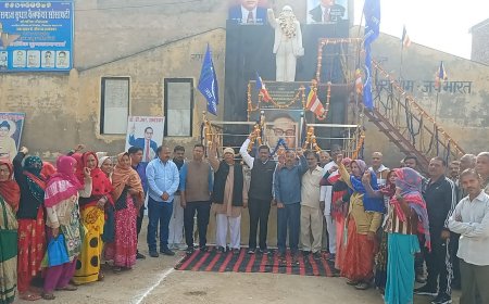 भरतपुर जिला जाटव महासभा ने डॉ अंबेडकर के महापरिनिर्वाण दिवस पर भावभीनी श्रद्धांजलि अर्पित की