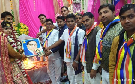 2500 वर्ष पुरानी गौरवशाली बौद्ध पद्धति से विवाह संखार संपन्न हुआ