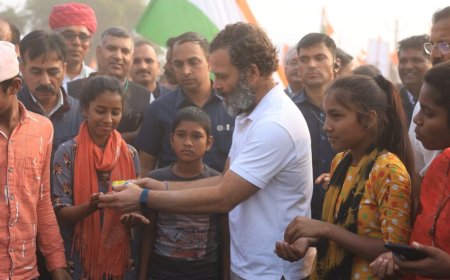 राज्य मंत्री गेदर की अगुवाई, भारत जोड़ों यात्रा का भव्य स्वागत