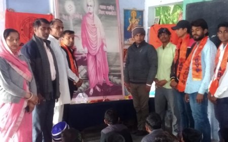 एबीवीपी कार्यकर्ताओं ने स्वामी विवेकानंद जयंती पर मनाया युवा दिवस