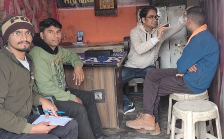 परिवहन विभाग द्वारा सुरक्षित वाहन चालन हेतु करायी वाहन चालकों की नेत्रजांच