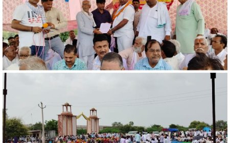 विश्व आदिवासी दिवस समाज के समारोह में होतम सिंह जाटव ने की शिकरत