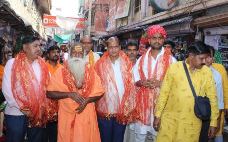 Karauli: गुमानो माता की आरती कर रविन्द्र मीना ने पदयात्रियों को किया रवाना