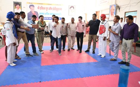 भरतपुर धौलपुर महाविद्यालय ताइक्वांडो प्रतियोगिता हुई आयोजित