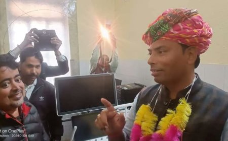 सपोटरा विधायक हंसराज मीणा ने किया वादा पूरा, सीएचसी में रखवाई सोनोग्राफी मशीन