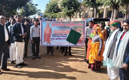 सपोटरा ( करौली ): सपोटरा प्रधान ने युवा उद्यामिता रैली को दिखाई हरी झंडी, मनाई स्वामी विवेकानंद जयंती