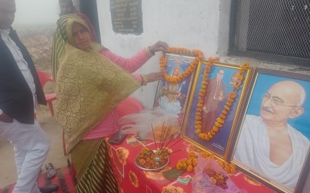 Bharatpur: नगला खरबेरा में 75 वां गणतंत्र दिवस बड़े हर्षोलास से मनाया