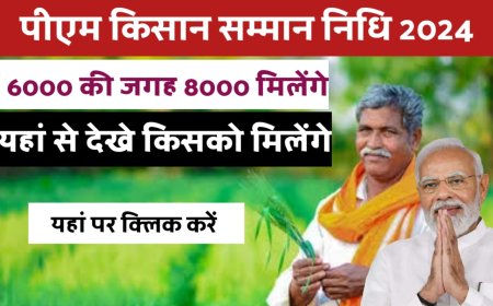 PM Kisan Samman Nidhi 2024 : पीएम किसान सम्मान निधि योजना में हर साल 8000 रुपए मिलेंगे, पहले 6000 मिलते थे