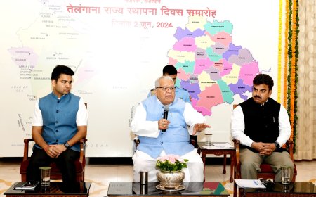 राजभवन में तेलंगाना स्थापना दिवस मनाया