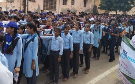 फिट इंडिया फ्रीडम रन 5.0 स्वच्छता एवं स्वास्थ्य कार्यक्रम के तहत मैराथन का आयोजन