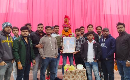 भरतपुर के बैर लखनपुर निवासी तिमन जाटव का SSC GD में चयन, हिंडौन जाटव बगीची में हुआ स्वागत