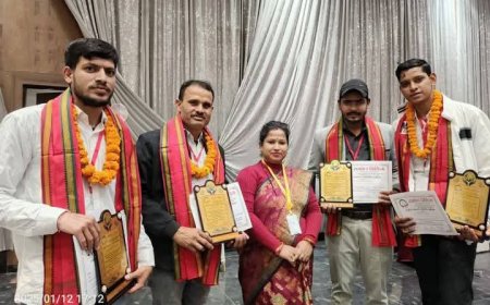 करौली के सामाजिक कार्यकर्ता नरेन्द्र चौधरी दरभंगा में राष्ट्रीय स्तर पर सम्मानित