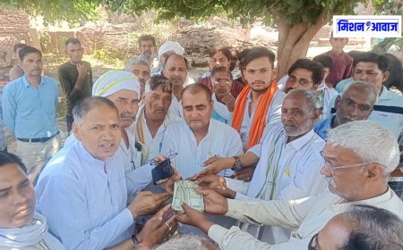 करौली : सामरे का पुरा में पीड़ित 25 परिवारों को विधायक ने 10-10 हजार की सहायता राशि दी, कई घरों में लगी थी आग