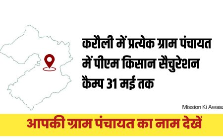 करौली : प्रत्येक ग्राम पंचायत स्तर पर पीएम किसान सैचुरेशन कैम्पों का आयोजन 31 मई तक
