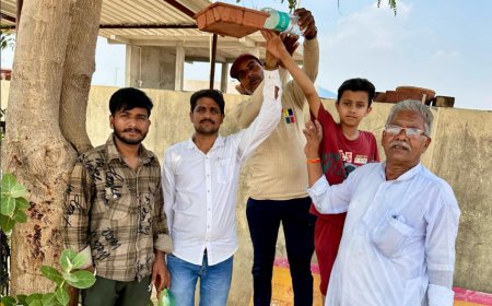 "एक पेड़ - एक परिंडा" अभियान की शुरुआत, भीषण गर्मी में प्यासे पक्षियों को मिलेगी राहत