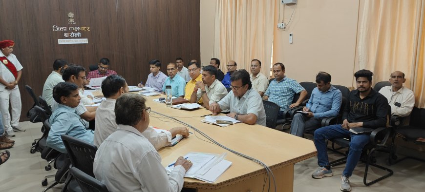 मानसून पूर्व तैयारियों को लेकर जिला कलेक्टर ने ली समीक्षा बैठक