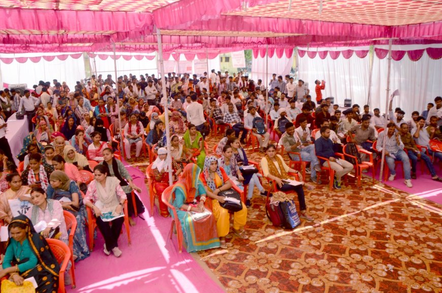 एक दिवसीय रोजगार सहायता शिविर में 588 युवाओं का हुआ प्राथमिक चयन