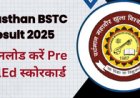 राजस्थान बीएसटीसी (Pre DElEd) रिजल्ट 2025 जल्द घोषित, जानिए कैसे करें चेक