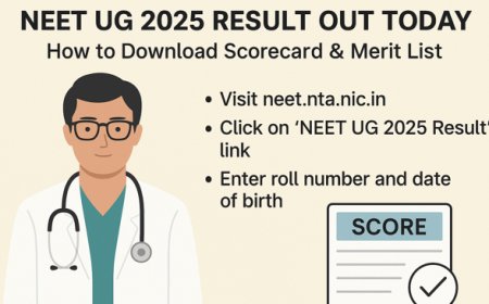 NEET UG 2025 रिजल्ट जारी – कैसे डाउनलोड करें स्कोरकार्ड और मेरिट लिस्ट
