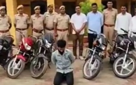 जैसलमेर में बाइक चोरी का खुलासा, बाड़मेर से शातिर चोर लालाराम गिरफ्तार, 5 बाइक बरामद