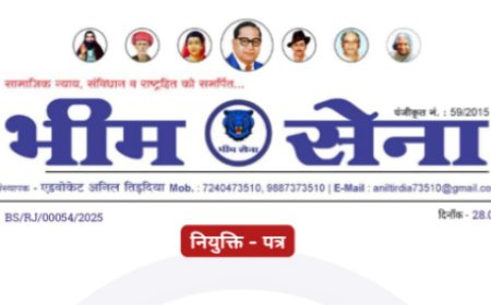 भीम सेना ने राजस्थान में किया कार्यकारिणी विस्तार, जमीनी स्तर पर मजबूत होगी संगठनात्मक पकड़