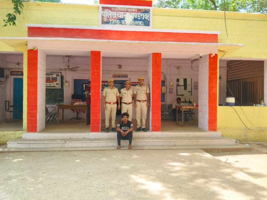 जयपुर से चोरी हुई मोटरसाइकिल मंडरायल में जब्त, विकास मीना गिरफ्तार
