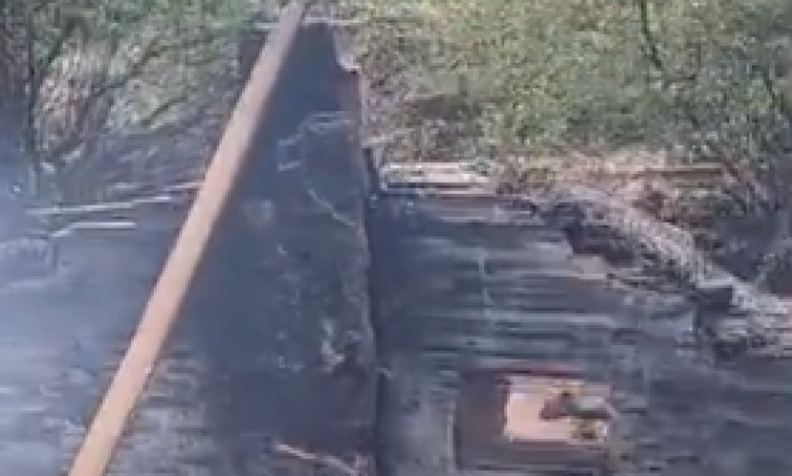 धौलपुर के चंद्रावली गांव में छप्परपोश मकान में लगी आग, बड़ा हादसा टला