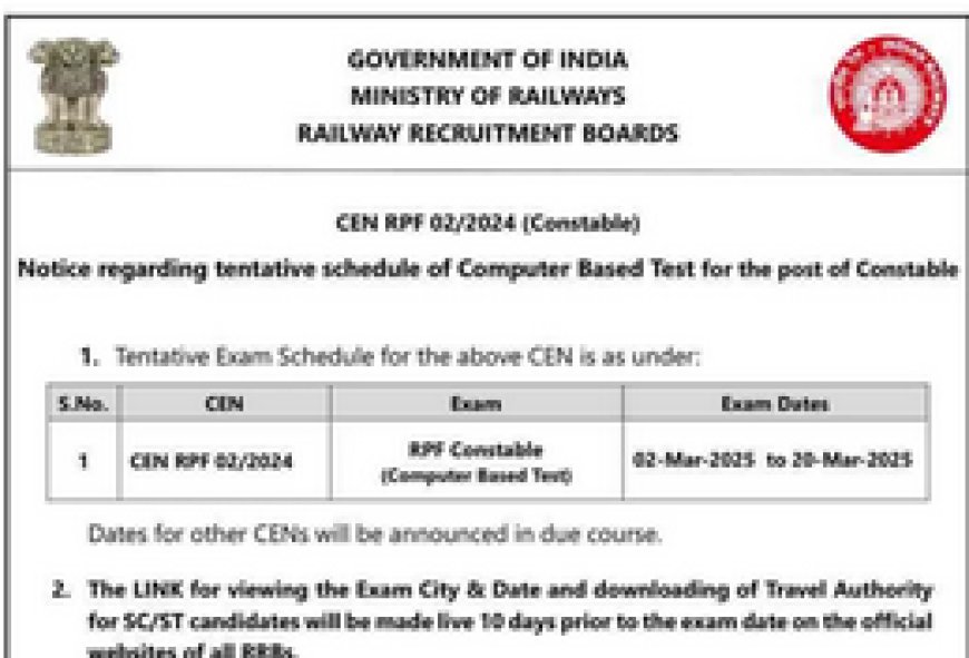 RRB RPF 2025: CBT परीक्षा का परिणाम घोषित, PET/PMT लिस्ट और स्कोरकार्ड उपलब्ध