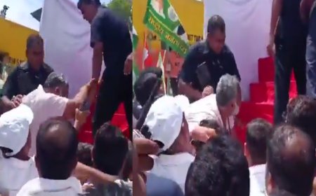 बिहार: आरा में कांग्रेस कार्यकर्ताओं के बीच सम्मान समारोह में जमकर मारपीट