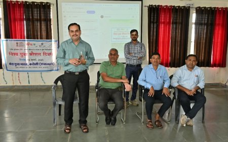 विश्व युवा कौशल दिवस पर "मेरा युवा भारत" करौली द्वारा आयोजित प्रेरक कार्यशाला